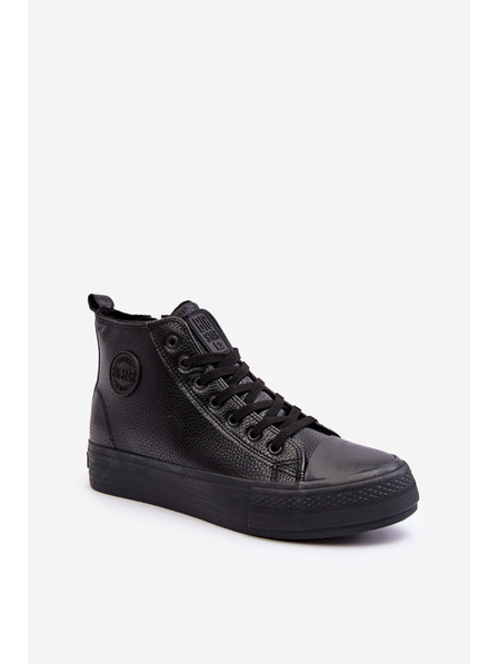 BIG STAR SHOES Pánske zateplené vysoké tenisky so zipsom Čierne Big Star Veľkosť: