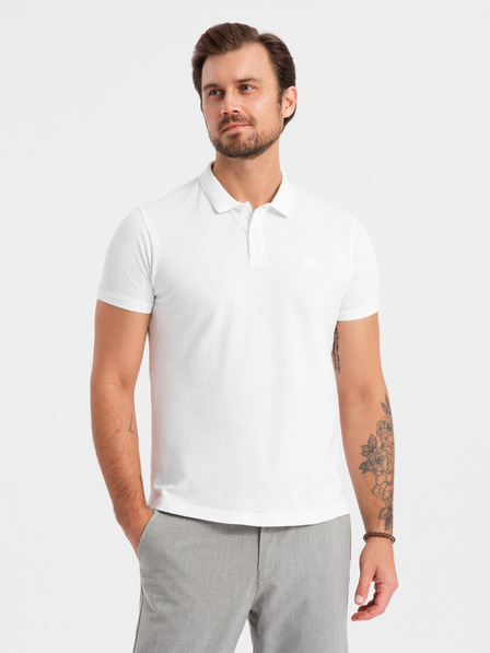 Ombre Clothing Pánska bavlnená polokošeľa BASIC - čierna/tmavomodrá/biela V1 OM-POBS-0133 Oblečenie Ombre
