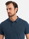 Ombre Clothing Pánska bavlnená polokošeľa BASIC - čierna/tmavomodrá/biela V1 OM-POBS-0133 Oblečenie Ombre