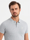Ombre Clothing Pánska bavlnená polokošeľa BASIC - čierna/melanžovo sivá/biela V2 OM-POBS-0133 Oblečenie Ombre