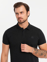 Ombre Clothing Pánska bavlnená polokošeľa BASIC - čierna/melanžovo sivá/biela V2 OM-POBS-0133 Oblečenie Ombre