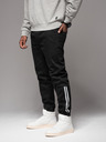 Ombre Clothing Pánske džínsové tepláky s lemovaním - čierne V2 OM-PADJ-0156 Ombre Clothing