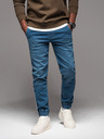 Ombre Clothing Pánske džínsové tepláky s lemovaním - modré V3 OM-PADJ-0156 Ombre Clothing