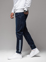 Ombre Clothing Pánske džínsové tepláky s lemovaním - tmavomodré V4 OM-PADJ-0156 Ombre Clothing