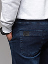 Ombre Clothing Pánske džínsové tepláky s lemovaním - tmavomodré V4 OM-PADJ-0156 Ombre Clothing