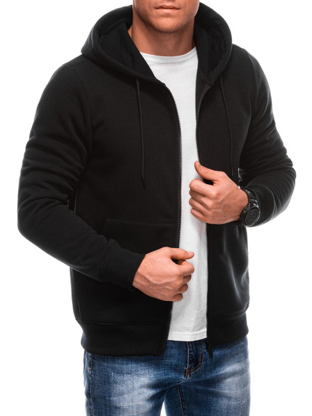 Edoti Pánska mikina BASIC na zips s kapucňou Edoti