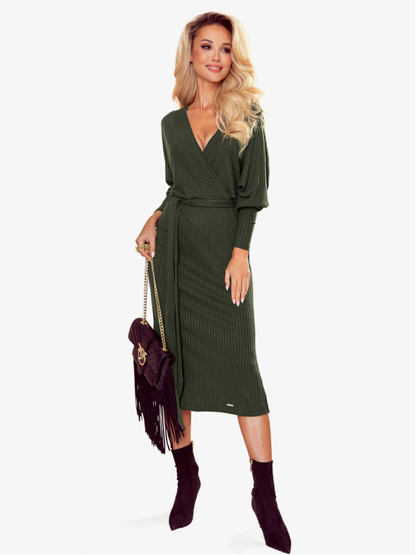 numoco Svetrové šaty s viazankou Numoco