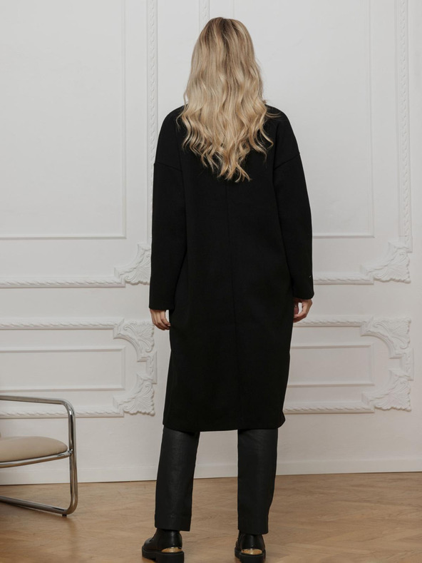 Edoti Čierny dámsky kabát Edoti