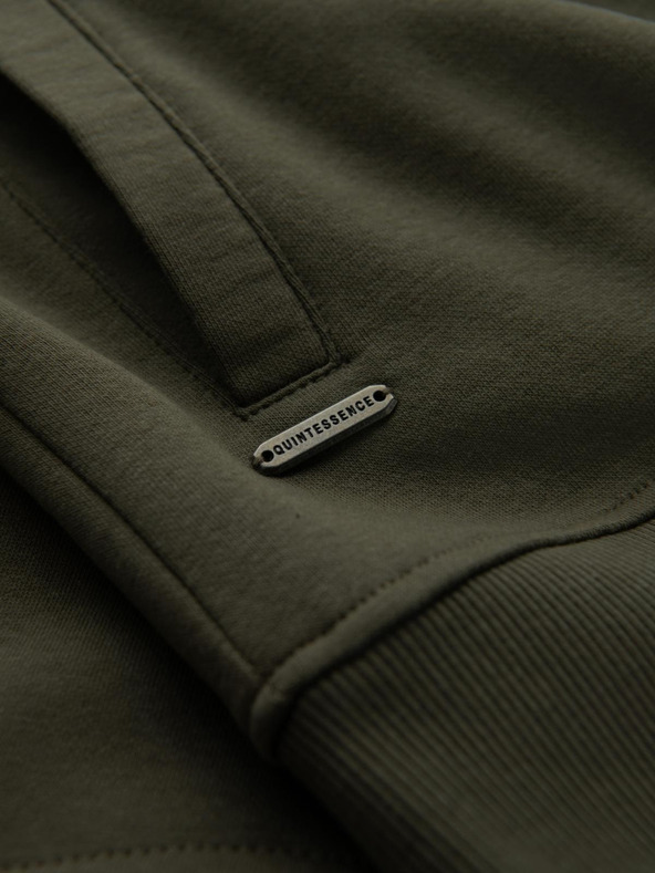 Ombre Clothing Pánska bavlnená bomber mikina na zips khaki Oblečenie Ombre