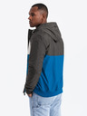 Ombre Clothing Pánska ľahká farebná športová bunda s fleecom modrá Ombre Oblečenie