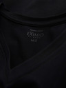 Ombre Clothing Pánske tričko SLIM FIT s výstrihom do V s elastanom a potlačou čierna Ombre Clothing