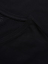 Ombre Clothing Pánske tričko SLIM FIT s výstrihom do V s elastanom a potlačou čierna Ombre Clothing