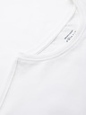 Ombre Clothing Pánske tričko SLIM FIT s dlhým rukávom, elastanom a potlačou biele Ombre Oblečenie