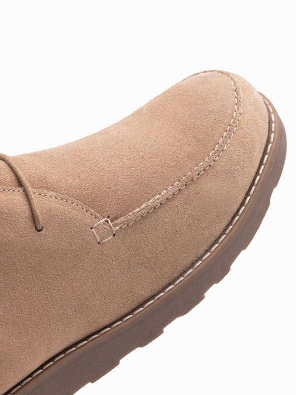 Ombre Clothing Pánske semišové členkové topánky s hrubou podrážkou béžové Ombre Clothing