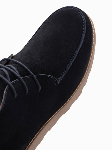Ombre Clothing Pánske semišové členkové topánky s hrubou podrážkou modré Ombre Oblečenie