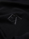 Ombre Clothing Pánske tričko SLIM FIT s výstrihom do V s elastanom a potlačou čierna Ombre Oblečenie