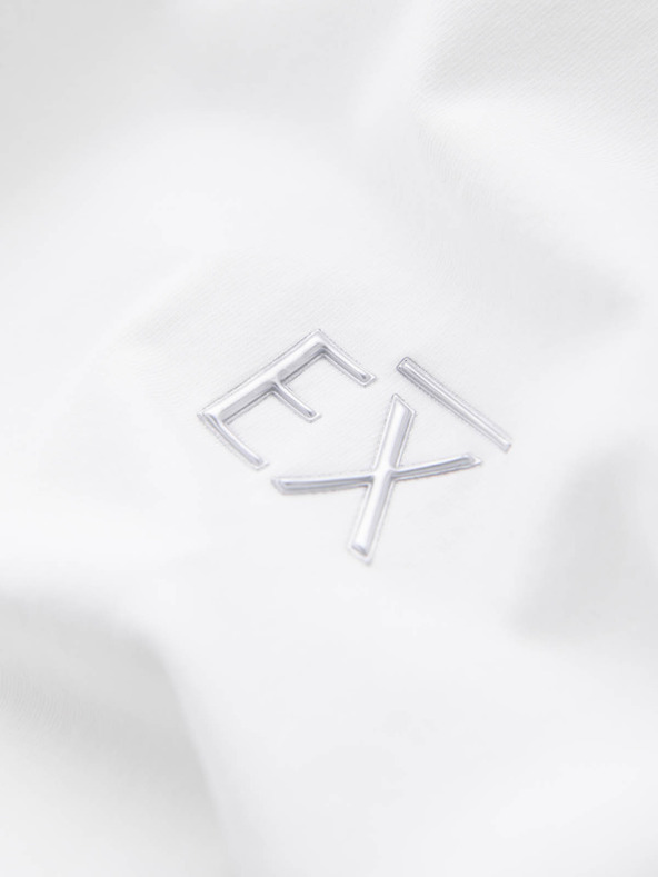 Ombre Clothing Pánske tričko SLIM FIT s elastanom a potlačou white Ombre Oblečenie