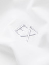 Ombre Clothing Pánske tričko SLIM FIT s elastanom a potlačou white Ombre Oblečenie