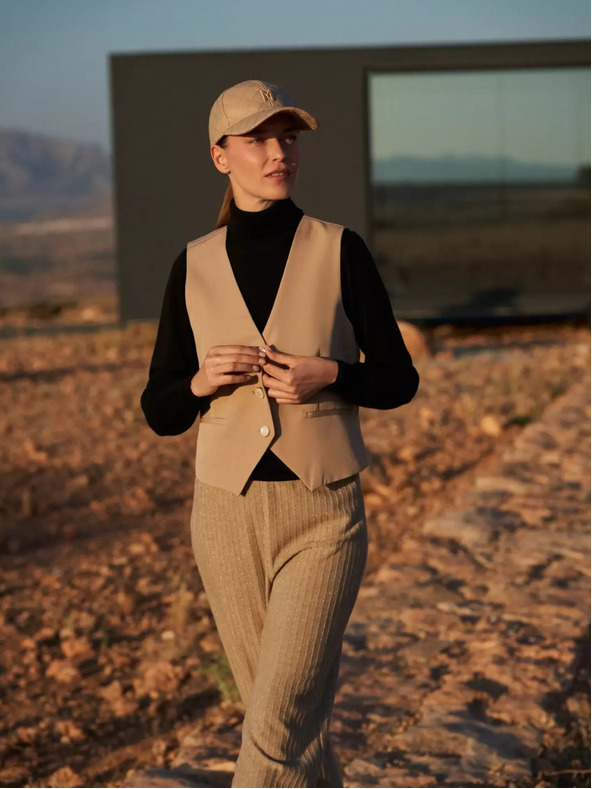 Moodo Hnedá dámska čiapka MOODO