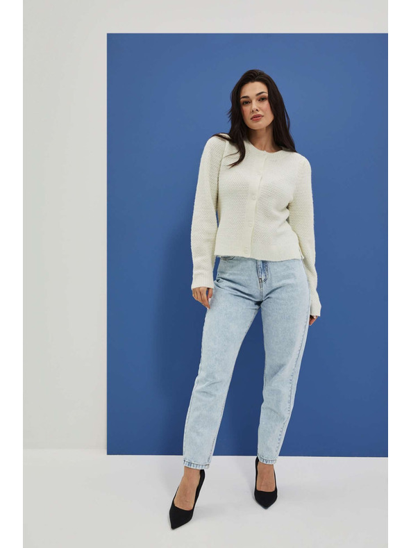 Moodo Biely dámsky sveter Moodo