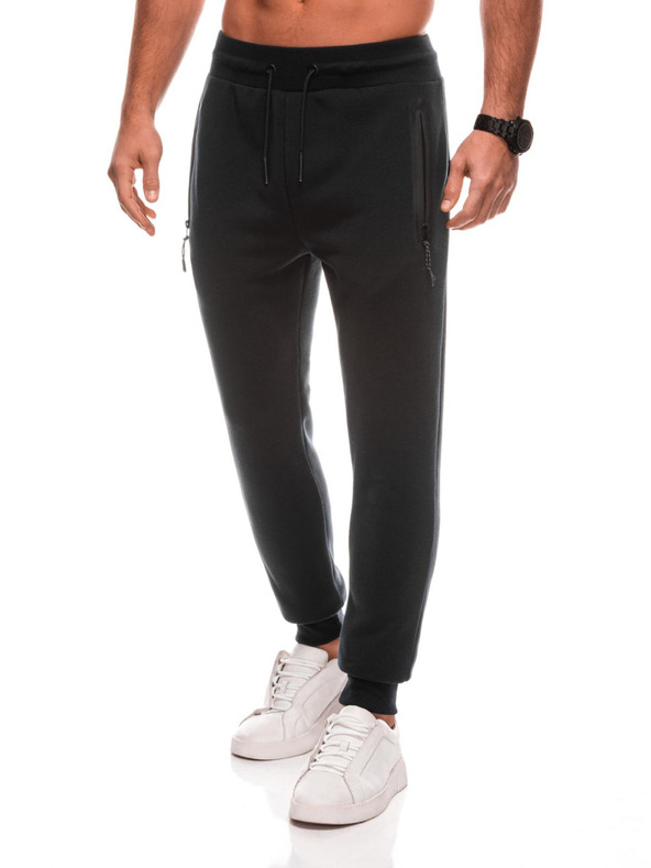 Edoti Čierne pánske tepláky Edoti