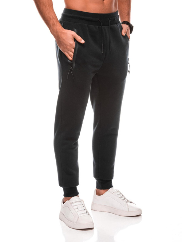 Edoti Čierne pánske tepláky Edoti