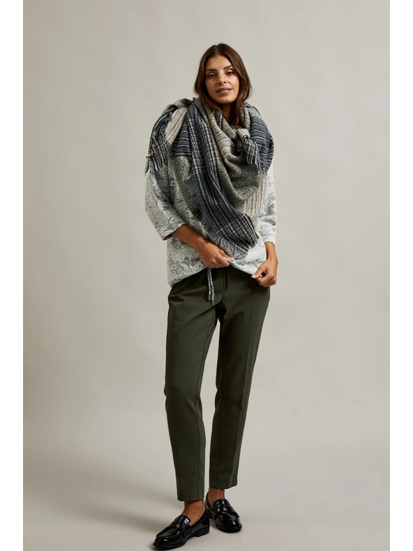 Moodo Béžovo-šedý dámsky šál Moodo