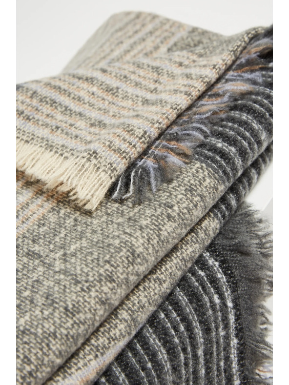 Moodo Béžovo-šedý dámsky šál Moodo