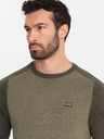 Ombre Clothing Pánsky pletený sveter RELAXED FIT so vzorom zelená Ombre Oblečenie