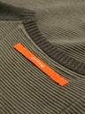 Ombre Clothing Pánsky pletený sveter RELAXED FIT so vzorom zelená Ombre Oblečenie