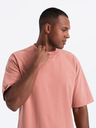 Ombre Clothing Pánske LOOSE FIT tričko s vreckom oranžové Ombre Clothing