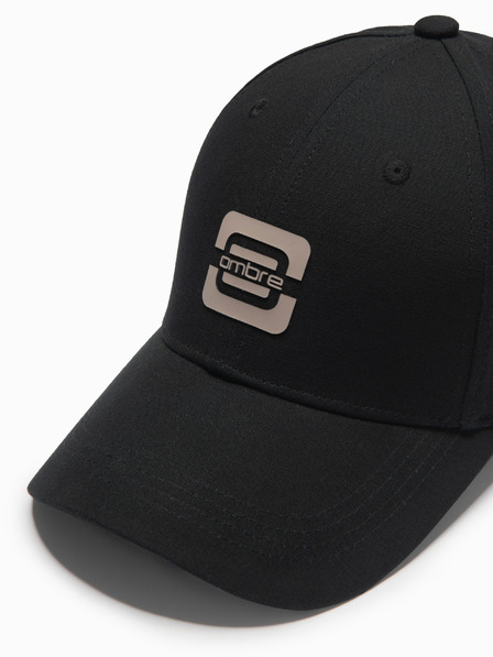 Ombre Clothing Pánska bejzbalová čiapka s logom čierna Ombre Oblečenie