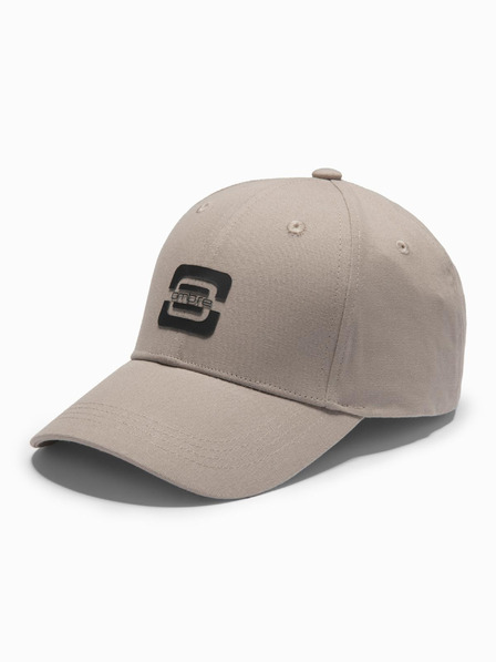 Ombre Clothing Pánska bejzbalová čiapka s logom šedá Ombre Oblečenie