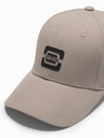 Ombre Clothing Pánska bejzbalová čiapka s logom šedá Ombre Oblečenie