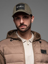 Ombre Clothing Pánska bejzbalová čiapka s veľkou nášivkou khaki Oblečenie Ombre
