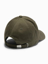 Ombre Clothing Pánska bejzbalová čiapka s veľkou nášivkou khaki Oblečenie Ombre