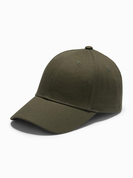 Ombre Clothing Pánska šiltovka s kšiltom s ozdobnou výšivkou khaki Oblečenie Ombre