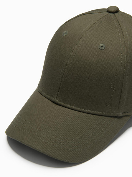 Ombre Clothing Pánska šiltovka s kšiltom s ozdobnou výšivkou khaki Oblečenie Ombre
