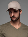 Ombre Clothing Pánska bejzbalová čiapka s ozdobnou výšivkou béžová Oblečenie Ombre
