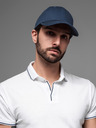Ombre Clothing Pánska bejzbalová čiapka s ozdobnou výšivkou tmavomodrá Ombre Clothing
