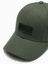 Ombre Clothing Pánska bejzbalová čiapka s nášivkou khaki Oblečenie Ombre
