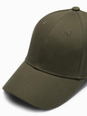 Ombre Clothing Pánska jednofarebná čiapka khaki Oblečenie Ombre