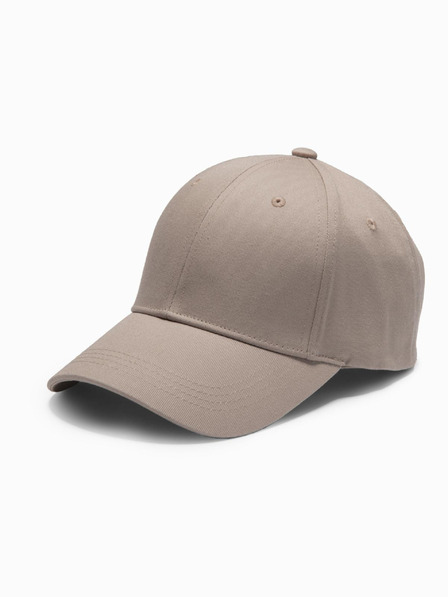 Ombre Clothing Pánska jednofarebná béžová čiapka Ombre Oblečenie