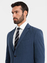 Ombre Clothing Elegantné pánske sako z vlnenej zmesi námornícka modrá Ombre Clothing