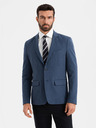 Ombre Clothing Elegantné pánske sako z vlnenej zmesi námornícka modrá Ombre Clothing