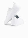 Ombre Clothing Unisex pánske ležérne topánky z eko nubuku biele Ombre Clothing
