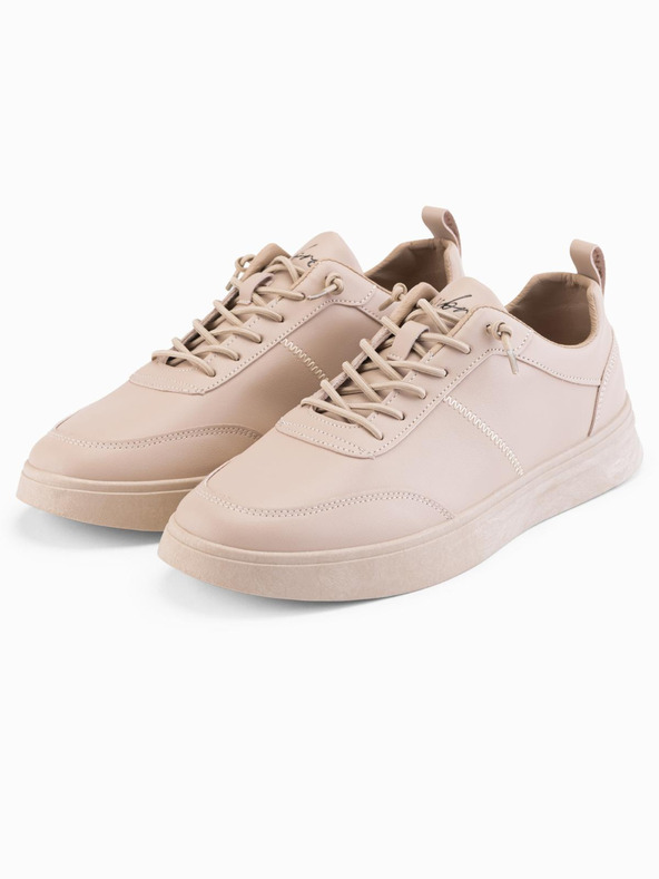 Ombre Clothing Unisex pánske eko nubukové ležérne topánky béžové Ombre Oblečenie