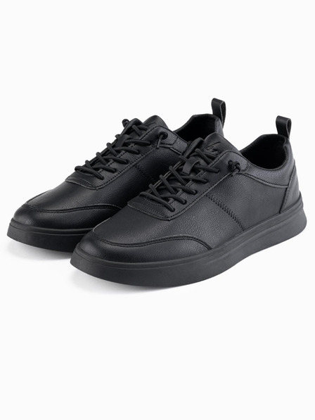 Ombre Clothing Unisex pánske ležérne topánky z eko nubuku čierne Ombre Oblečenie