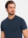 Ombre Clothing Súprava troch pánskych bavlnených tričiek BASIC s okrúhlym výstrihom Ombre Clothing