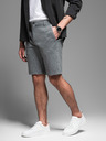 Ombre Clothing Pánske bavlnené teplákové šortky BASIC šedé Oblečenie Ombre